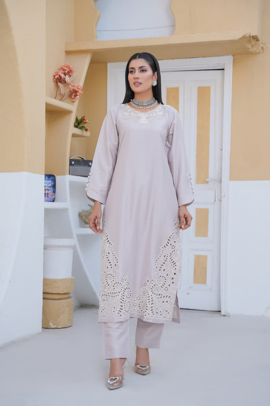 LILAC HINT 2Pc - embroidered pret suit