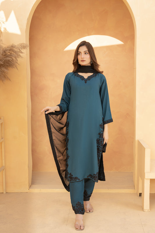 Dhanak embroidered 3pc