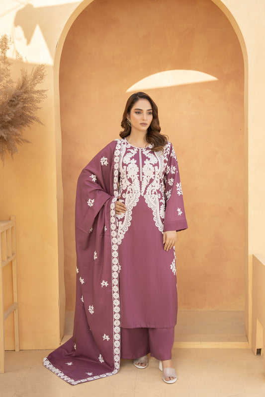 3Pc Ari Embroidered suit