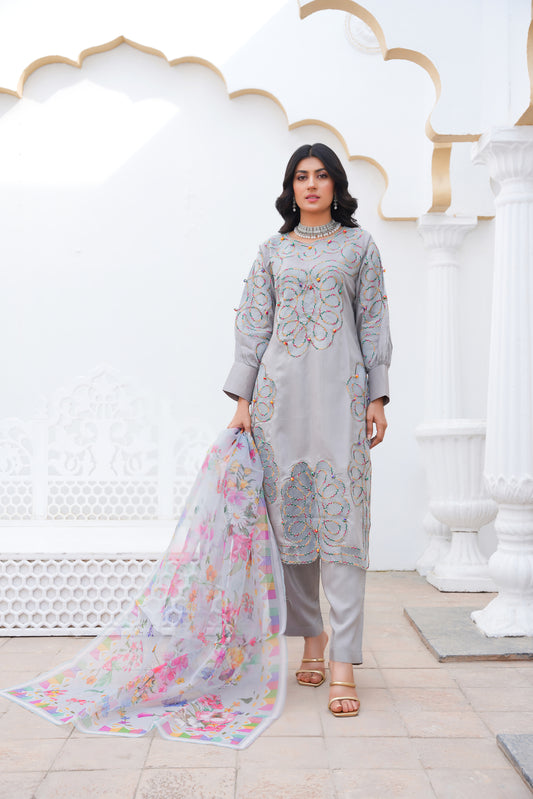 Zaria 3Pc - Multi head Dress