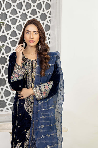 Shahi Sajana -3pc velvet  suit (Pret)