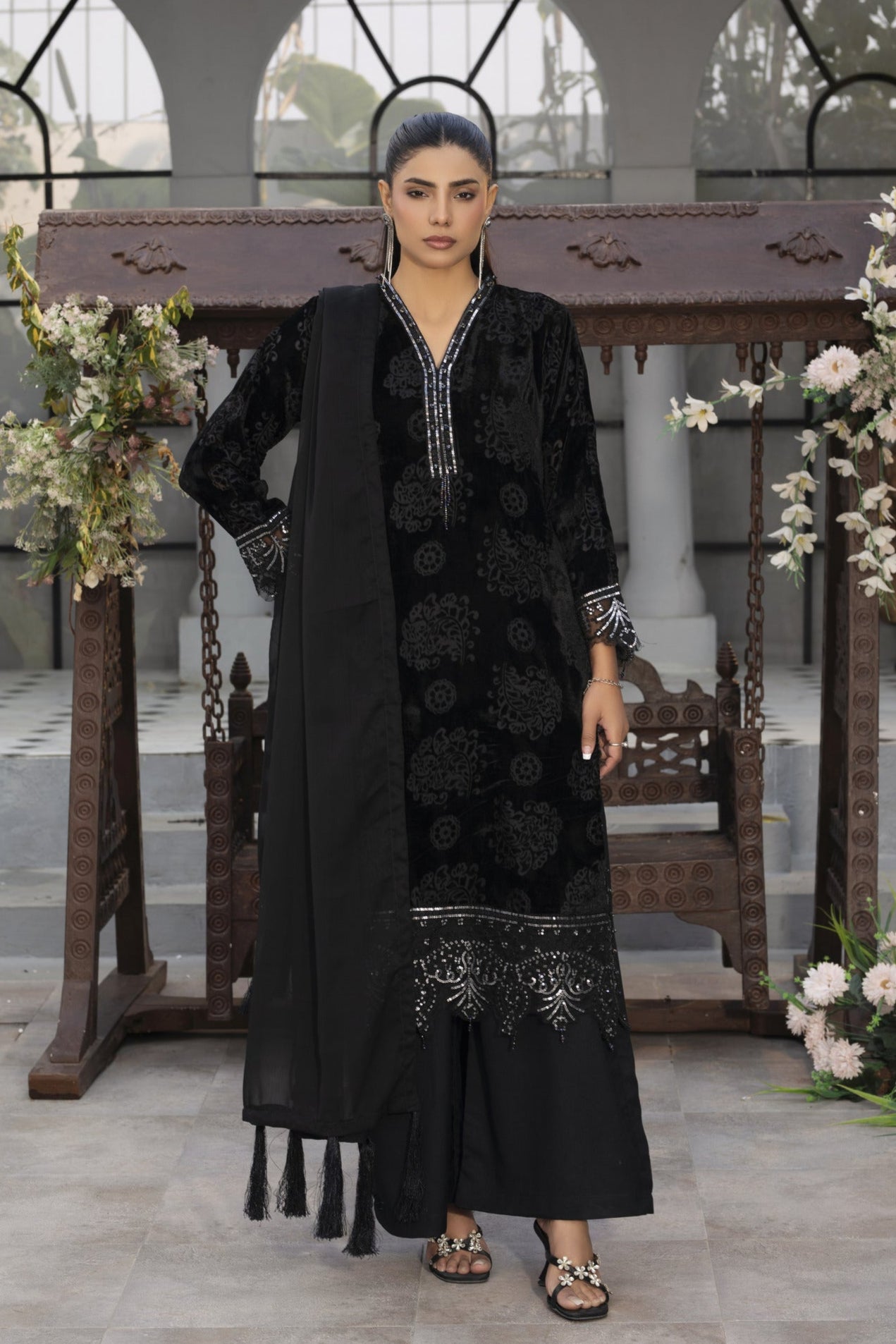 Mizaaj 3Pc - palachi  suit Pret