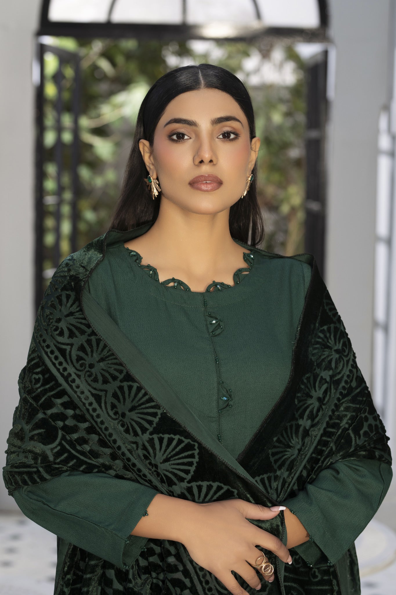 palachi  shawl | Dhanak suit