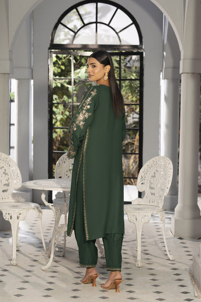 Solid Co-ord green | embroidered Co-ord suit