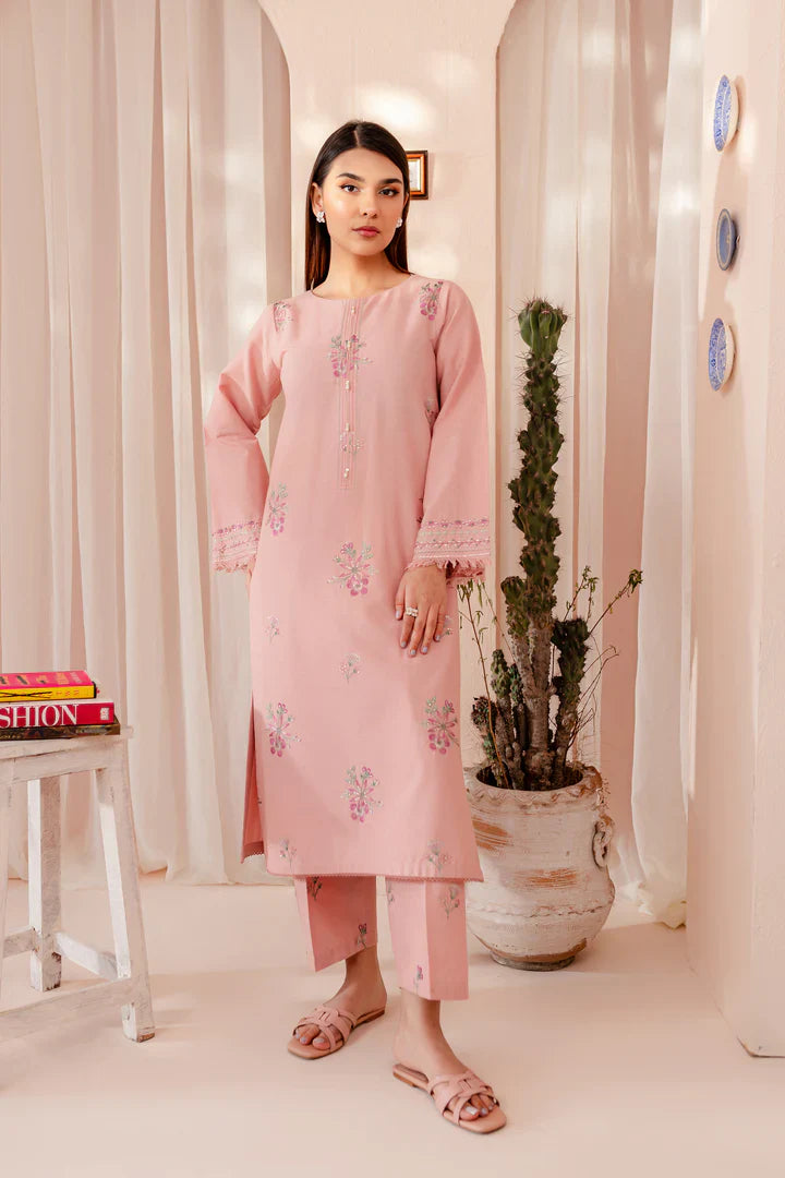 PINK LILLY 2PC - EMBROIDERED COTTON DRESS