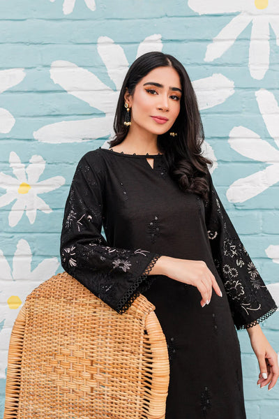 BEST SELLING - BLACK SPRING - 2PC EMBROIDERED SUIT