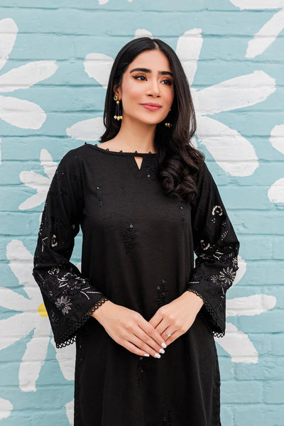 BEST SELLING - BLACK SPRING - 2PC EMBROIDERED SUIT