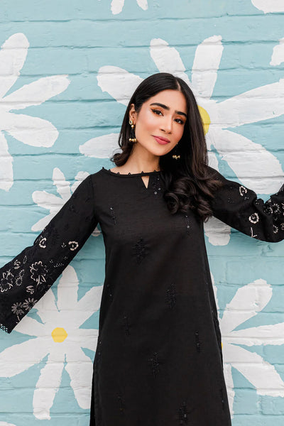 BEST SELLING - BLACK SPRING - 2PC EMBROIDERED SUIT