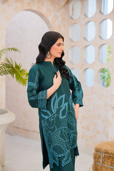 Yasha 2Pc - Embroidered viscose Dress