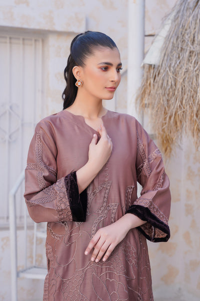 Mauve  2Pc - linen pret  Dress