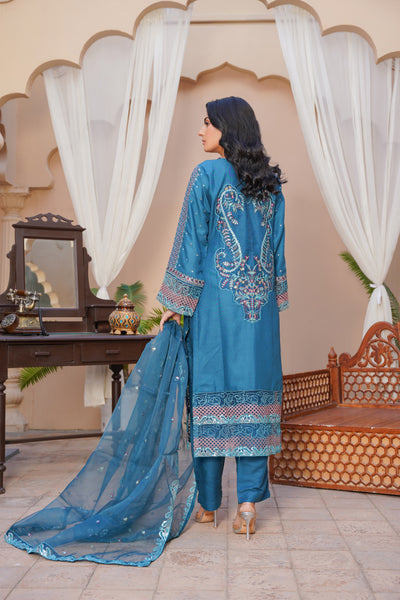 Aina 3Pc - Embroidered Linen suit