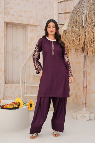 Royal Ruby 2pc pret   embroidered suit