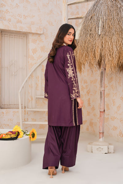 Royal Ruby 2pc pret   embroidered suit