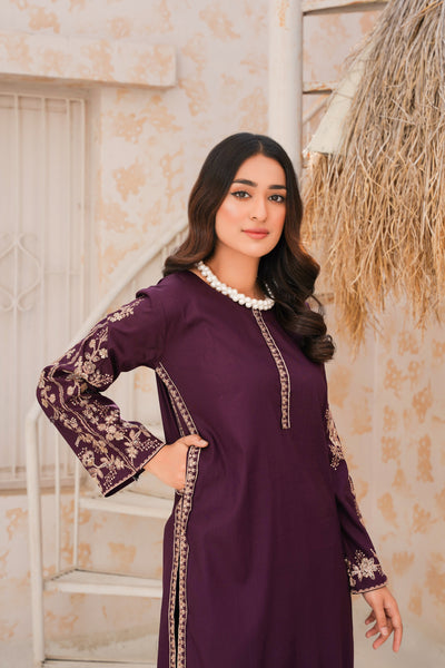 Royal Ruby 2pc pret   embroidered suit