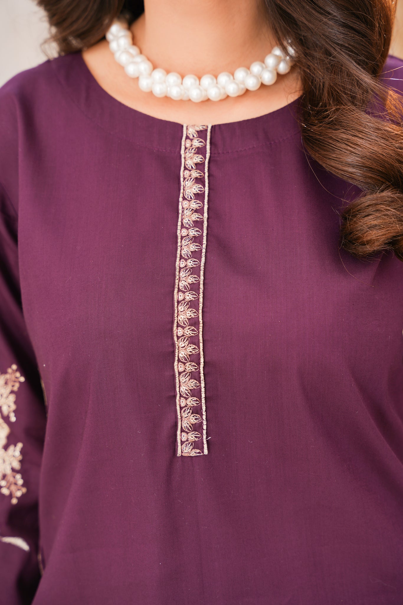 Royal Ruby 2pc pret   embroidered suit