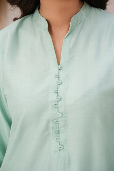 mint green  2pc pret   farshi  salwar suit