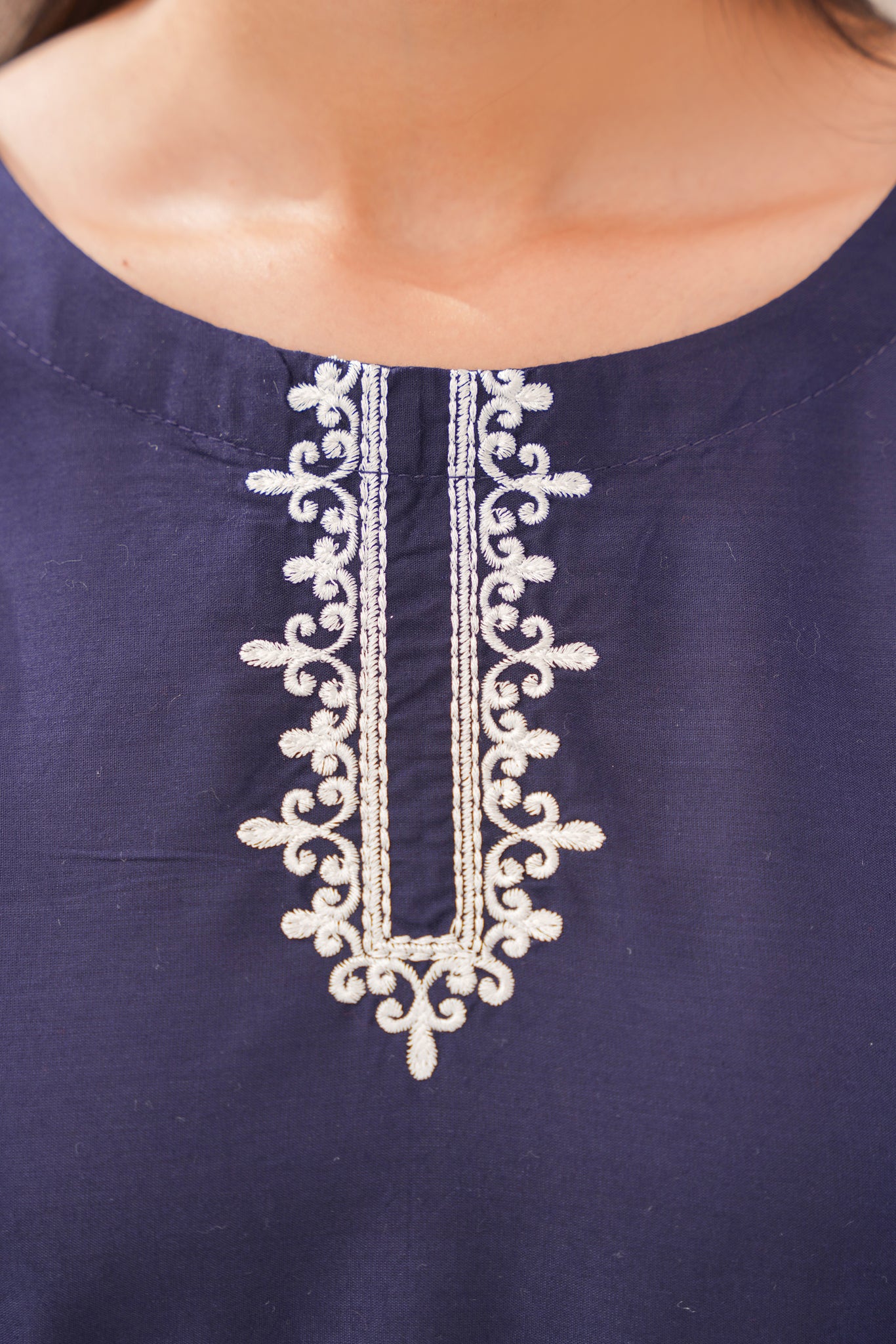 Mid Night Blue  2Pc - embroidered pret  suit