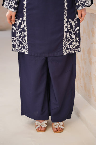 Mid Night Blue  2Pc - embroidered pret  suit