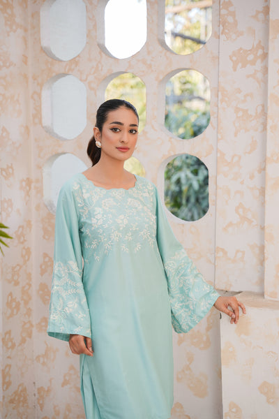 Ice Blue 2Pc - embroidered pret  suit