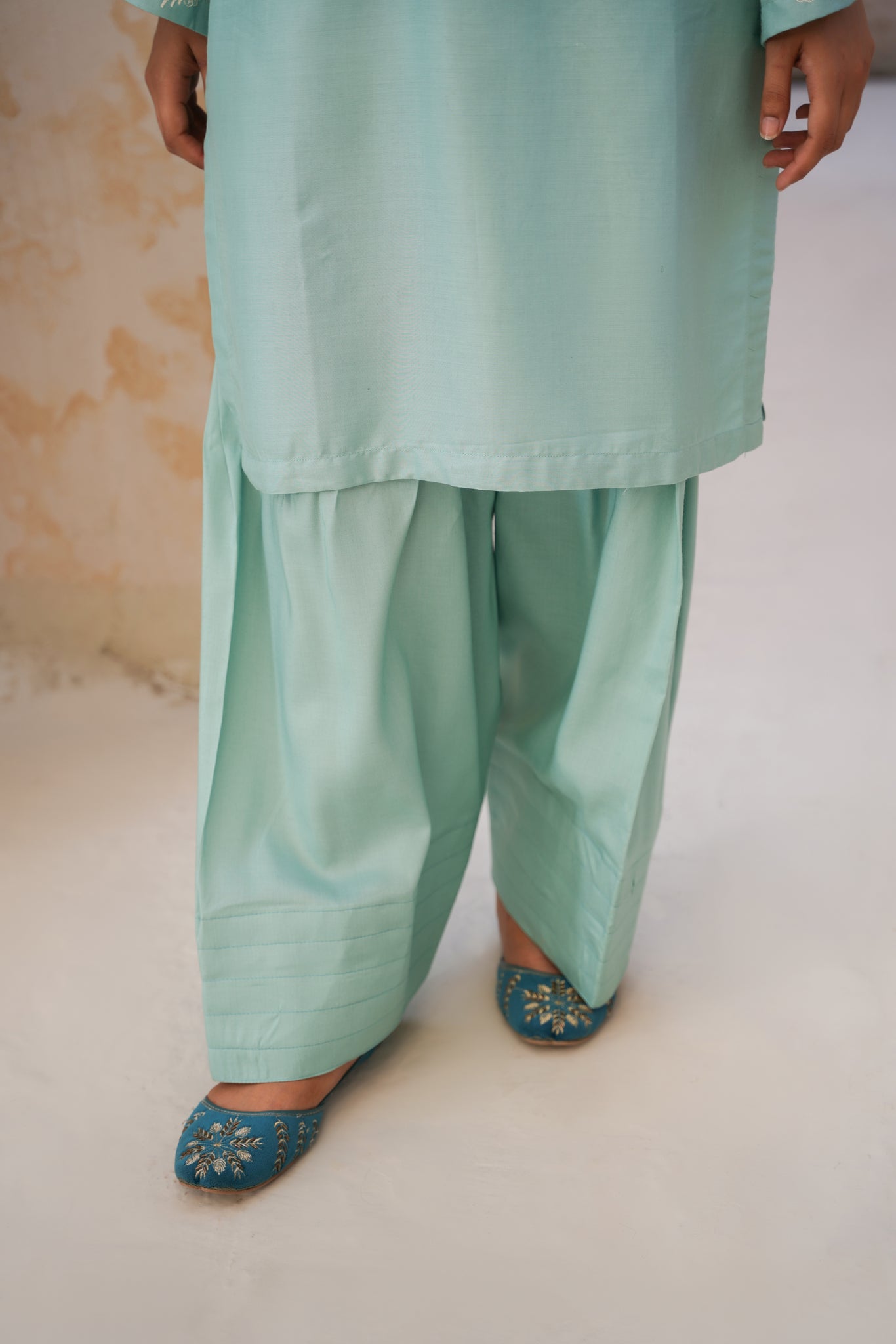 Ice Blue 2Pc - embroidered pret  suit