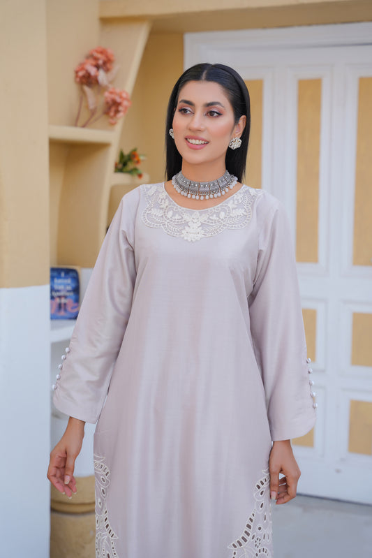 LILAC HINT  2Pc - embroidered pret suit