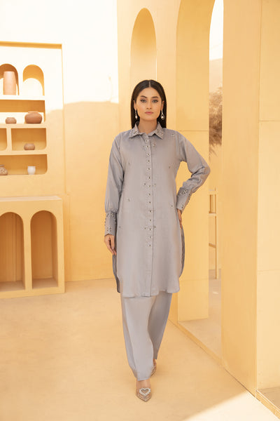 2pc gray | viscose co-oord set