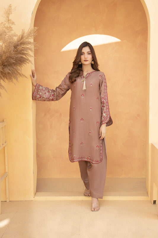 2Pc - Embroidered viscose Dress