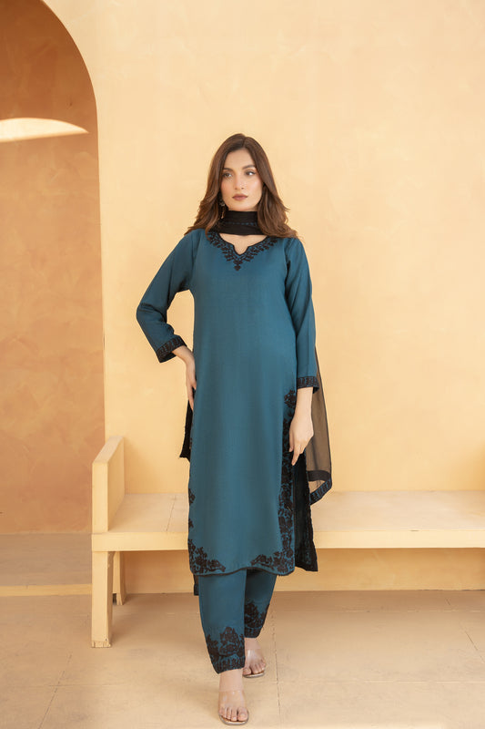 Dhanak embroidered 3pc