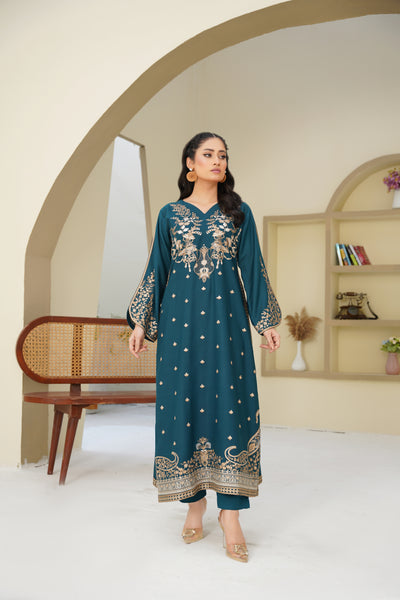 Mahira – Plum Deep Embroidered Pc Suit