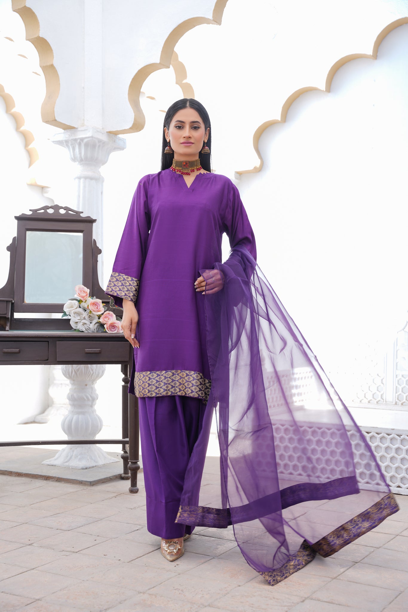 PURPLE 3Pc pret suit