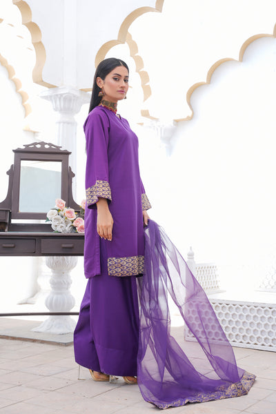 PURPLE 3Pc pret suit