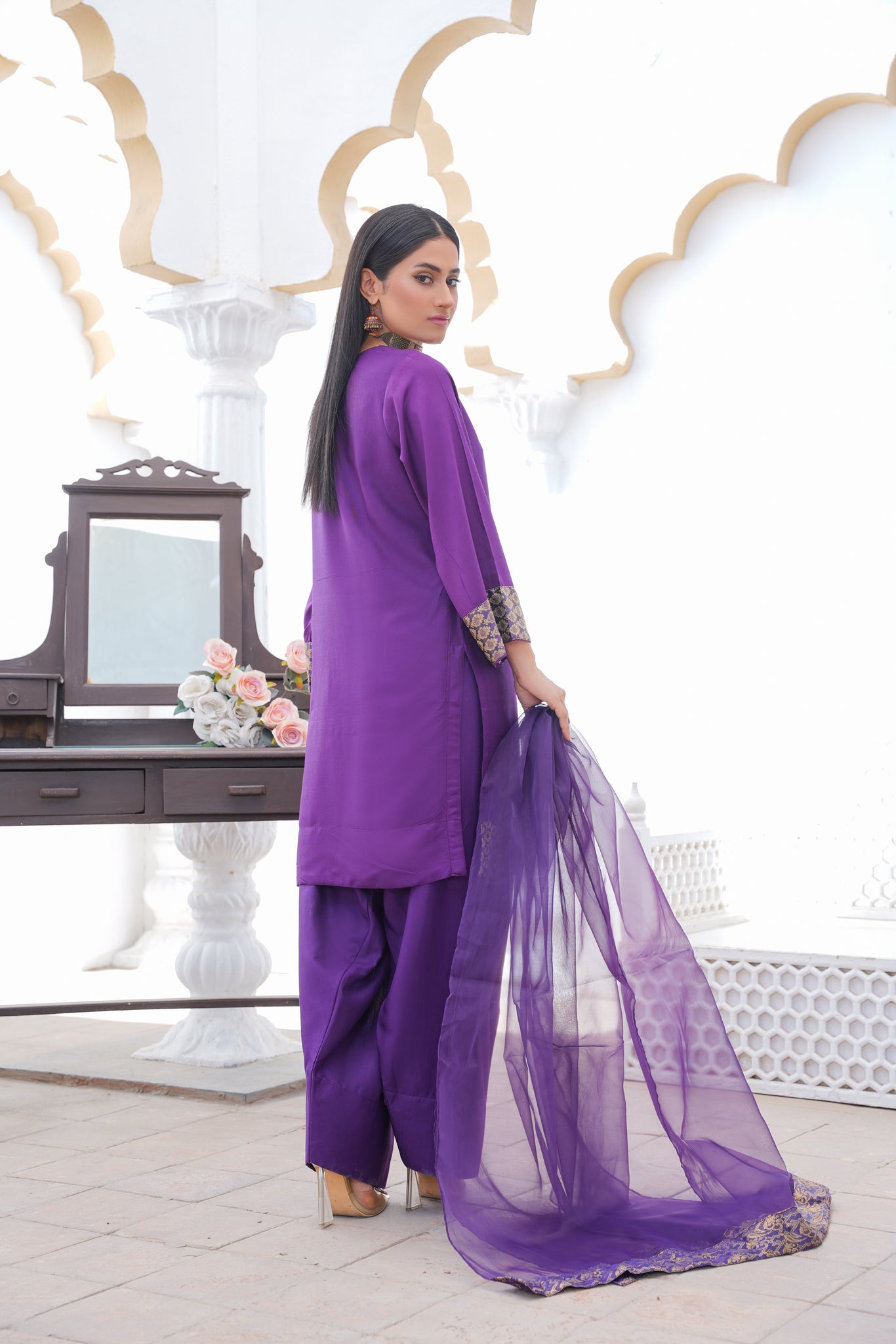 PURPLE 3Pc pret suit