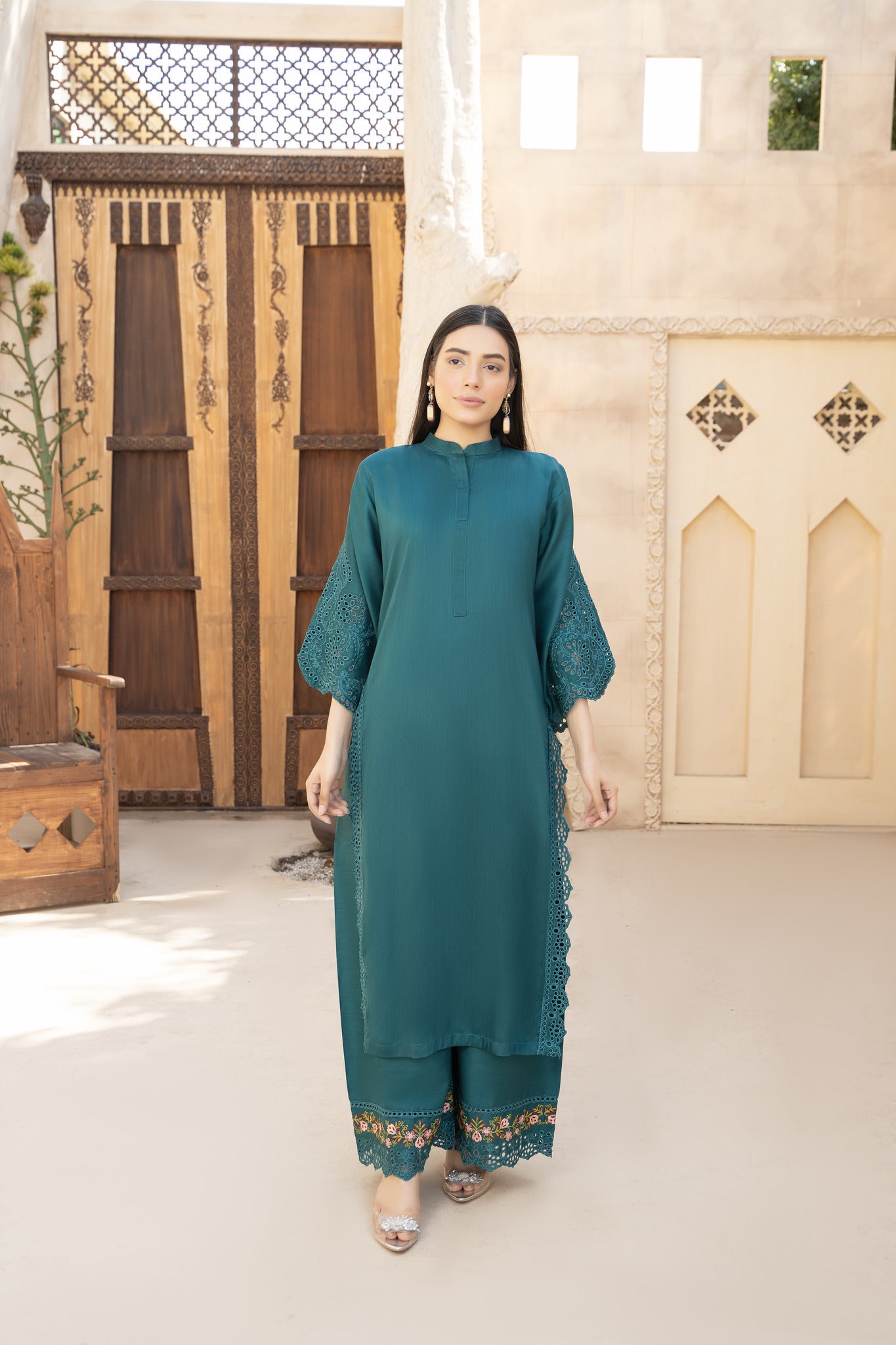 Emerald pret   co-oord | embroidered suit