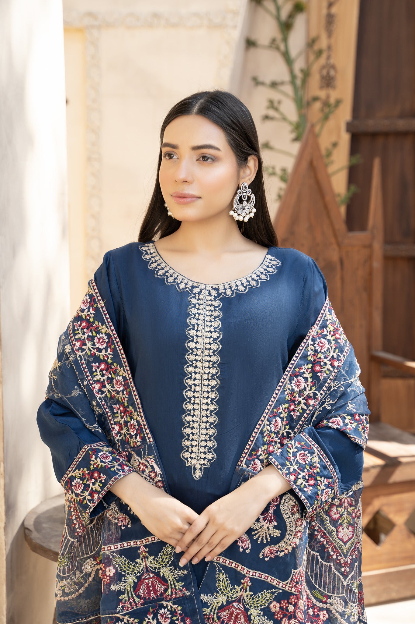 Amari 3pc-Embroidered suit