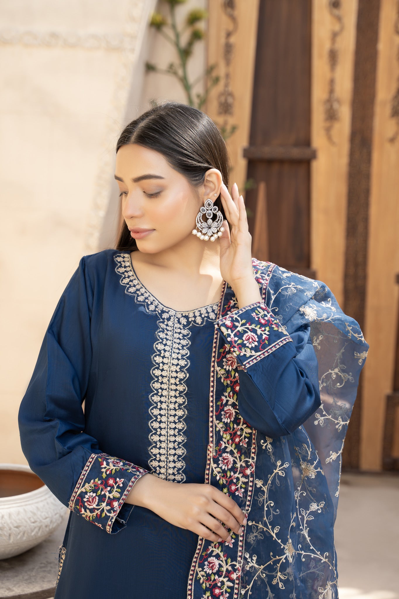 Amari 3pc-Embroidered suit