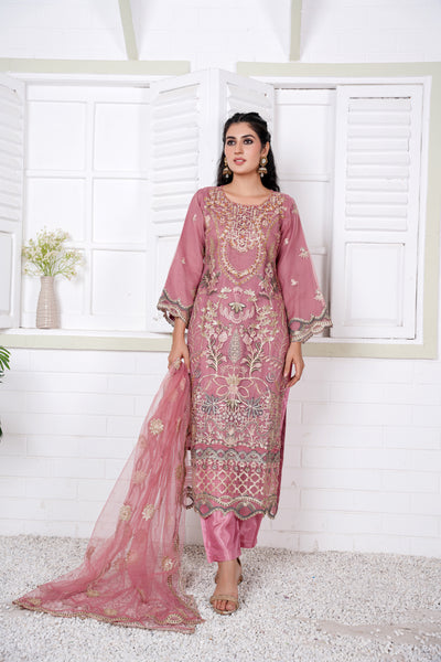 Ramisha 3Pc - Embroidered NET suit