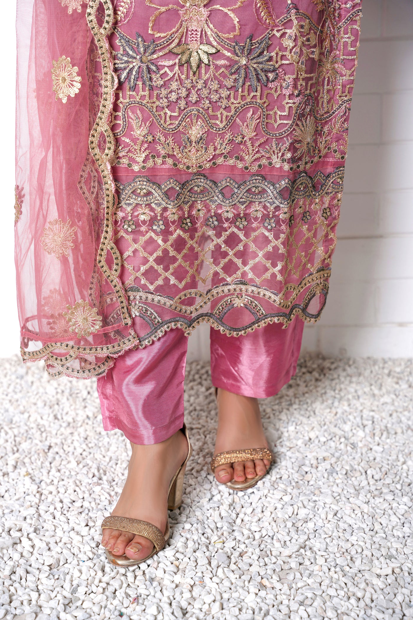 Ramisha 3Pc - Embroidered NET suit