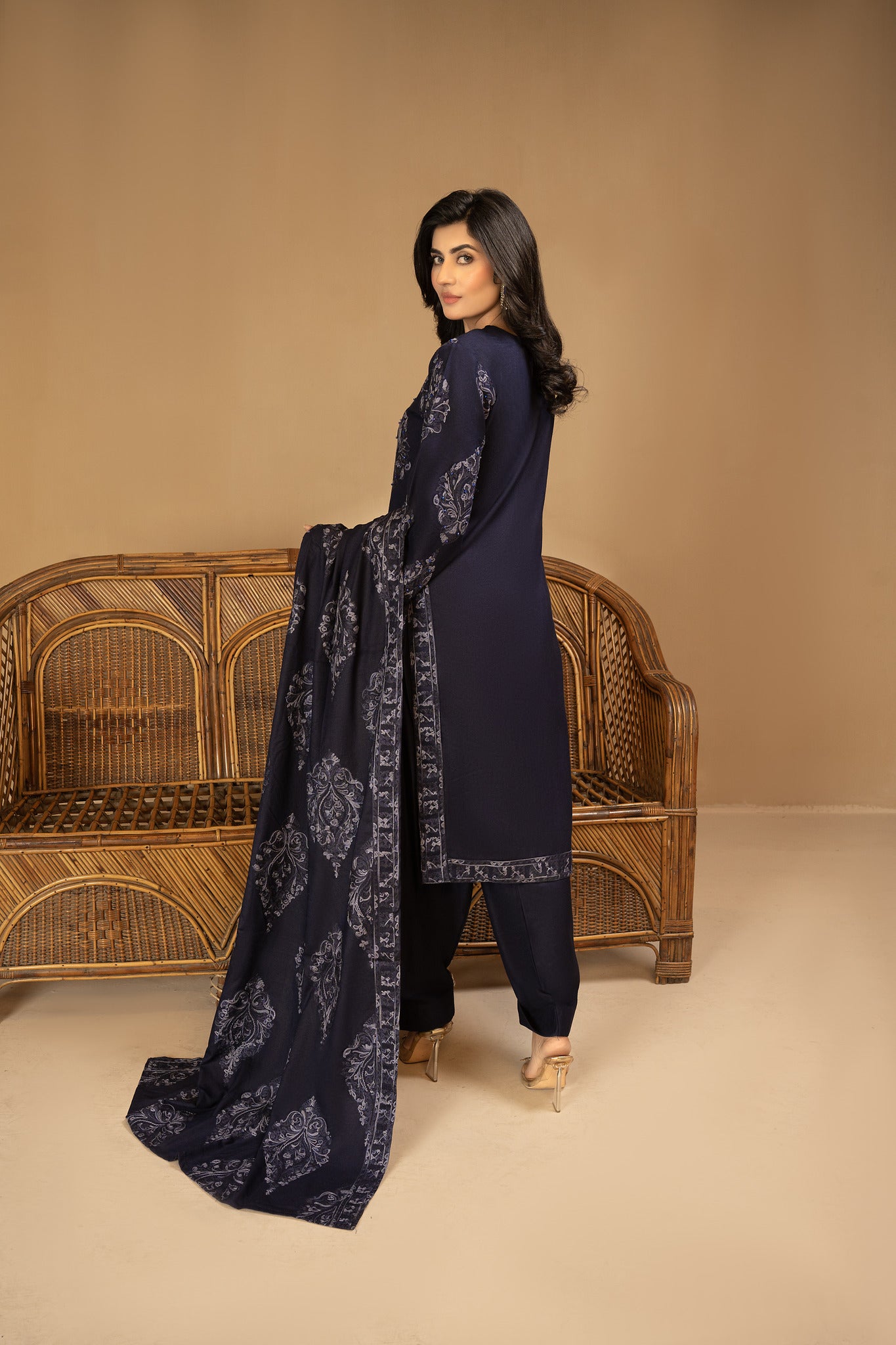 embroidered | Dhanak suit