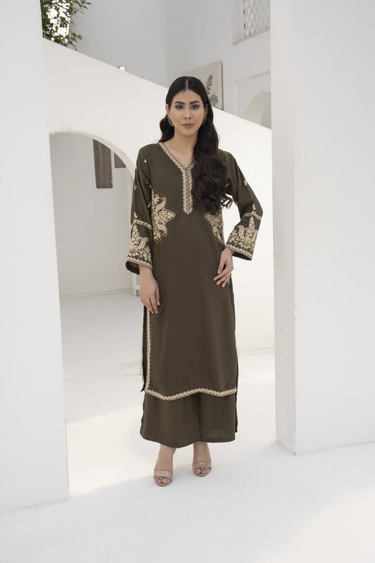 Nashwa embroidered 2pc suit