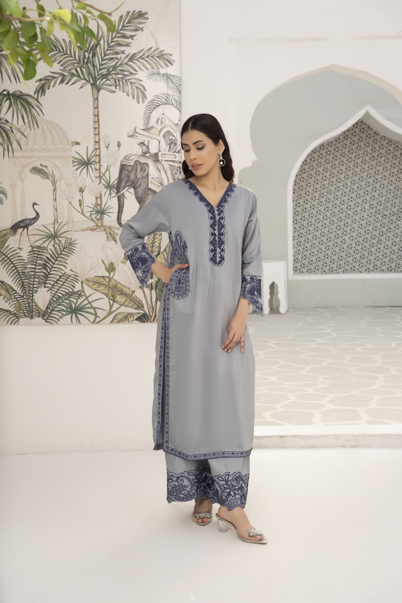 Jazmin 2pc embroidered suit