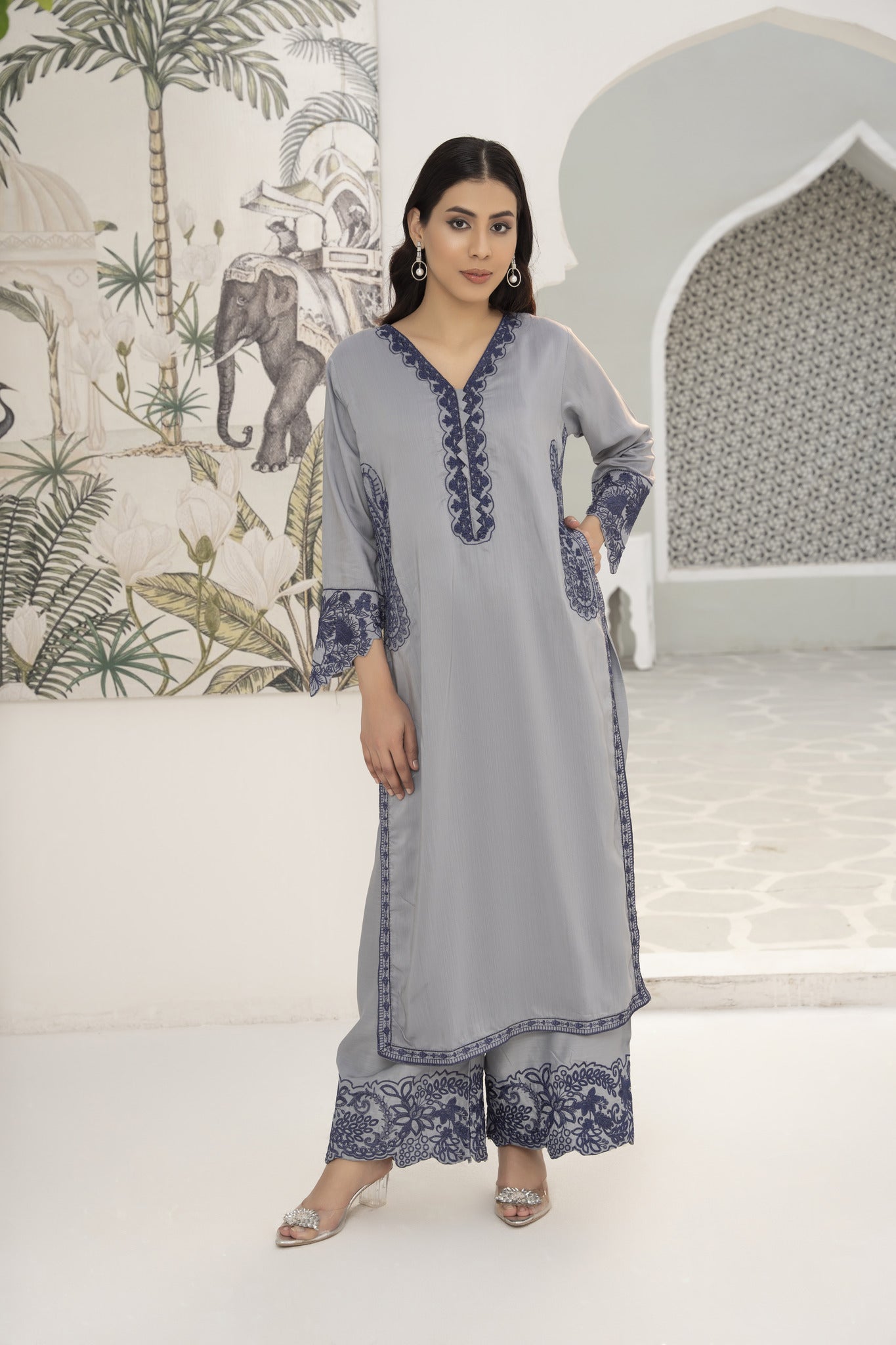 Jazmin 2pc embroidered suit