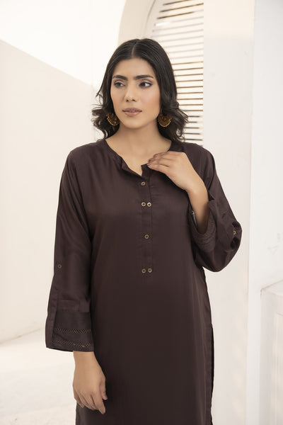 2pc cola Brown solid | co-oord set
