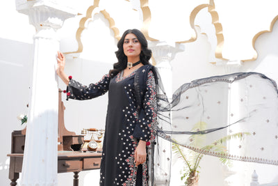 Raayah 3Pc - Embroidered Luxe Pret