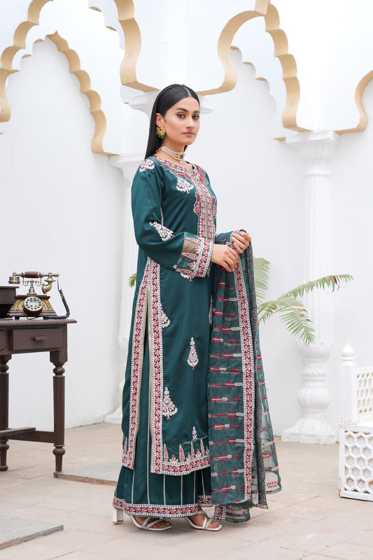 Bella 3Pc - Embroidered Luxe Pret