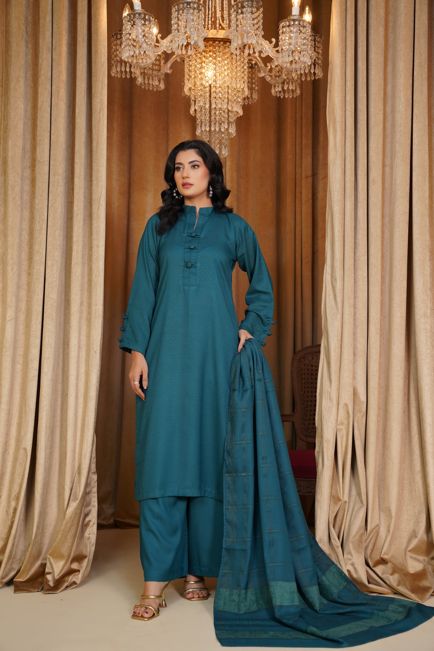 Azure Grace – Teal  3Pc Suit