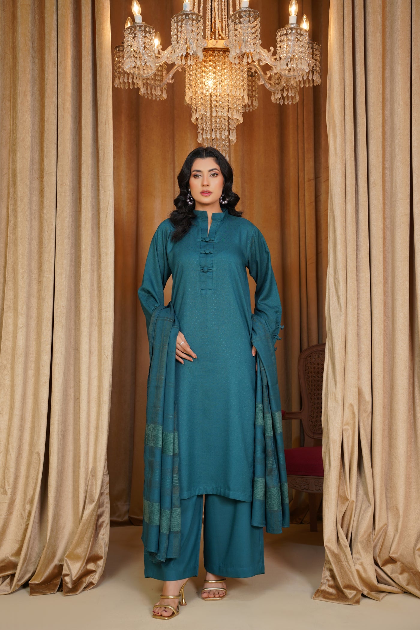 Azure Grace – Teal  3Pc Suit