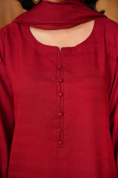 Crimson Allure – Red 3Pc Suit