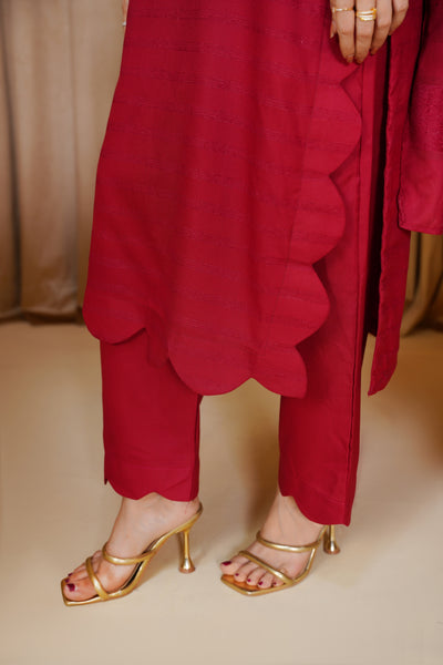 Crimson Allure – Red 3Pc Suit