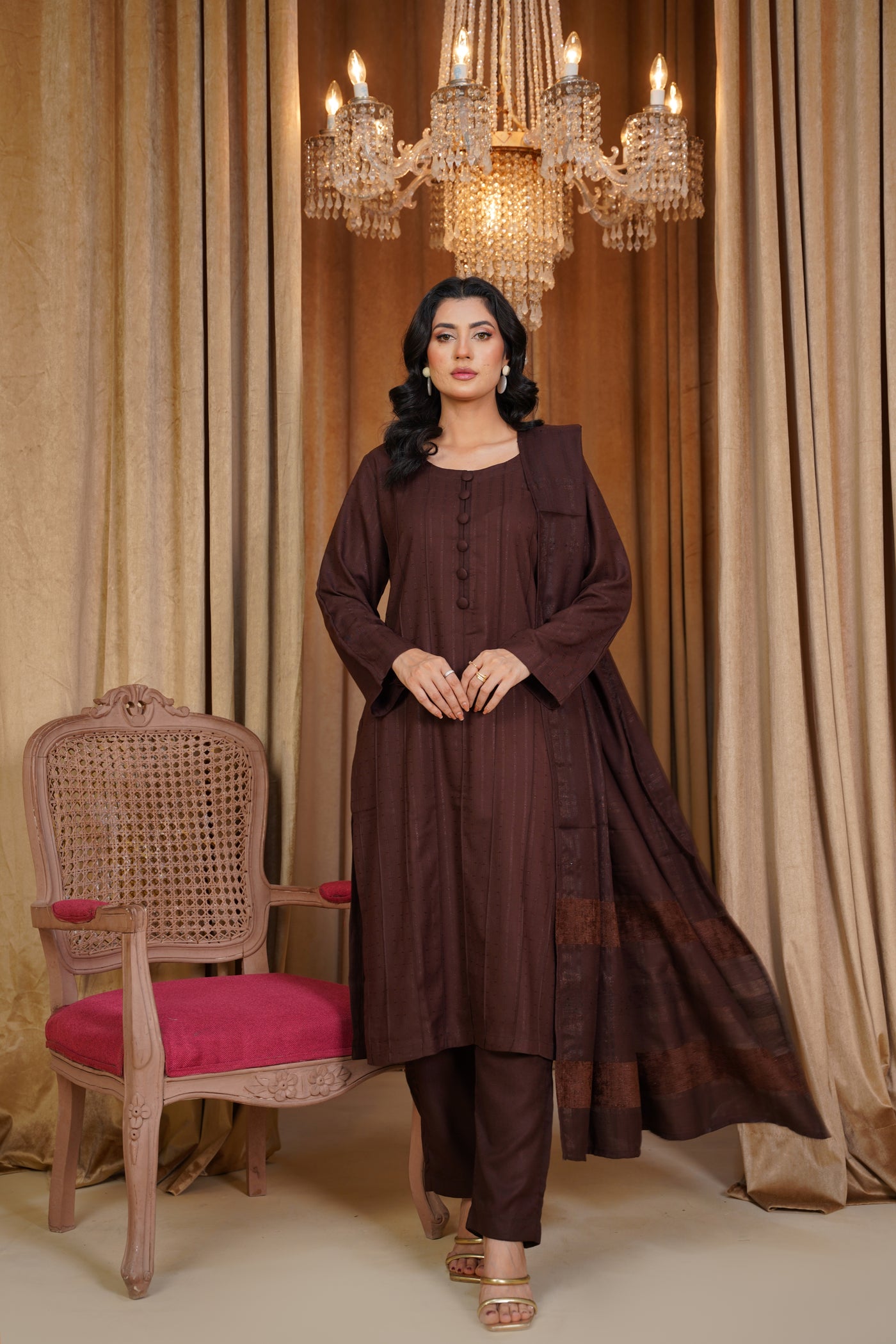 Mocha Muse – Chocolate Brown  3Pc Suit