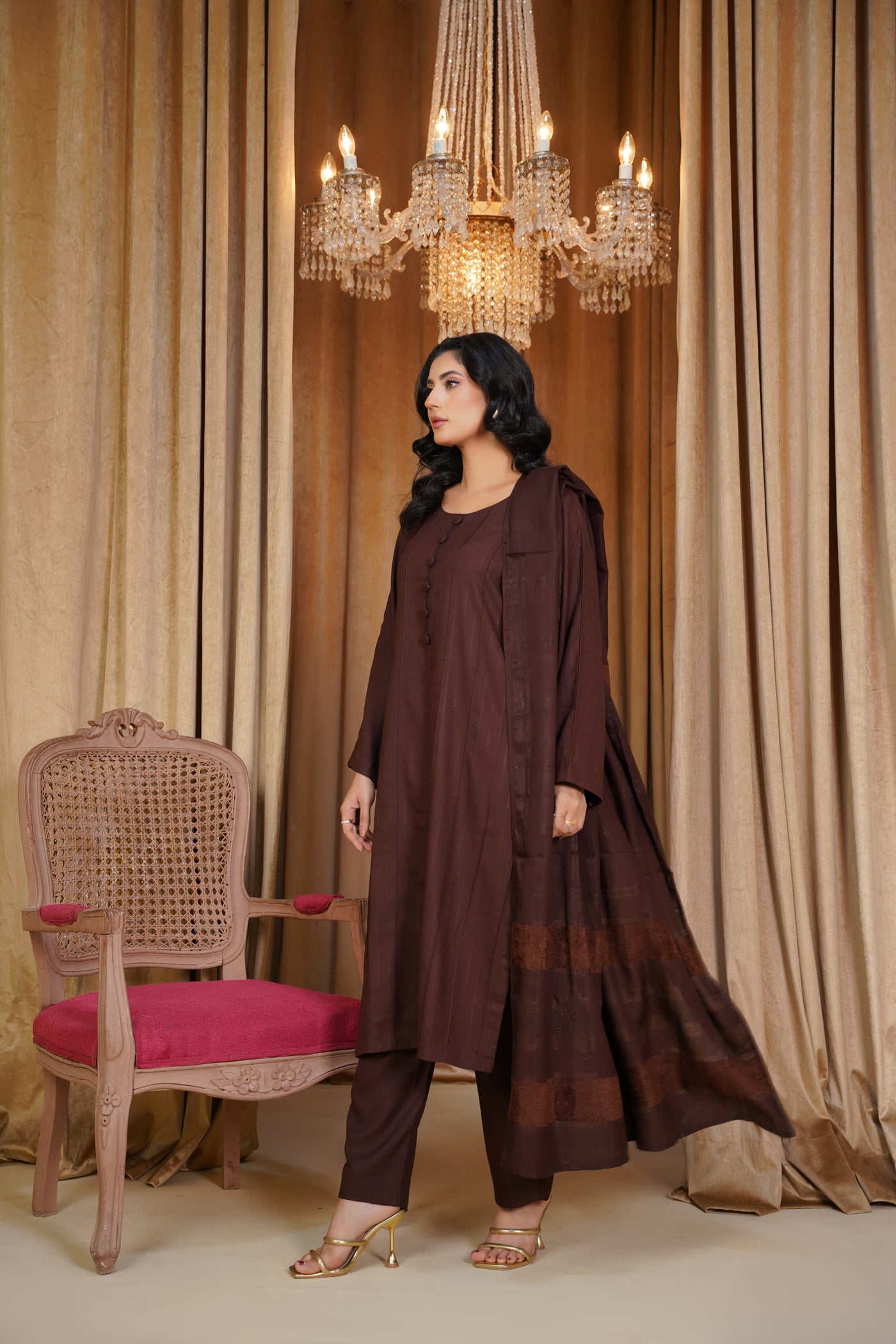 Mocha Muse – Chocolate Brown  3Pc Suit